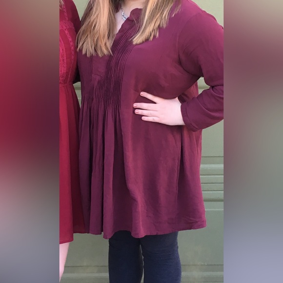 Old Navy Mini Burgundy Dress - Picture 4 of 4